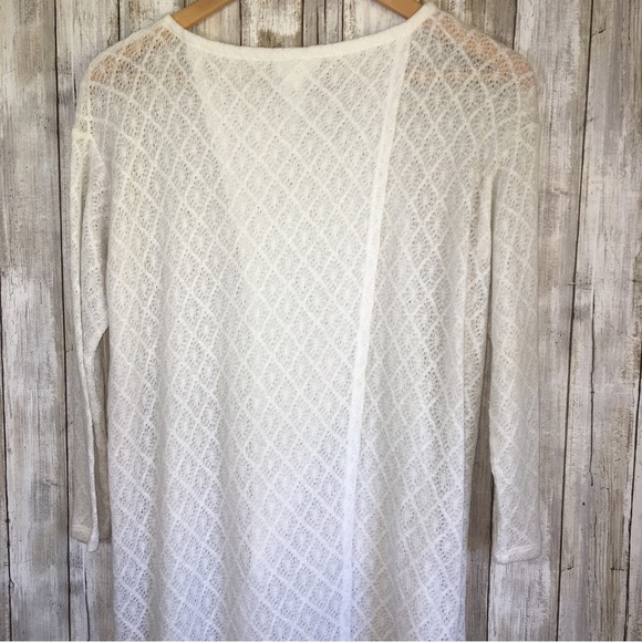 J. Jill White Knit Open Back Blouse - Picture 5 of 7